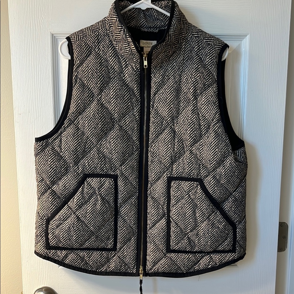 J.Crew Herringbone Quilted Vest